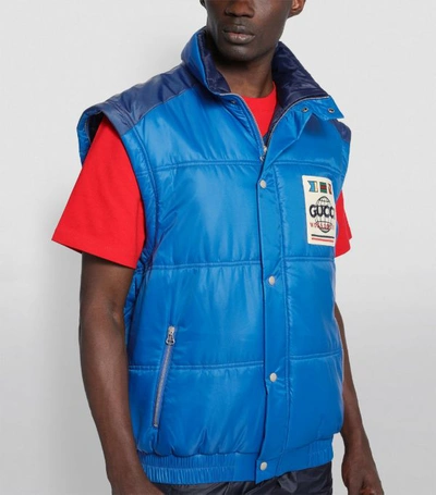 Shop Gucci Detachable-sleeve Puffer Jacket