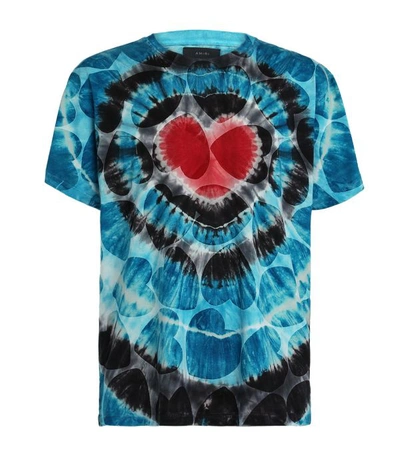 Shop Amiri Tie-dye Heart T-shirt