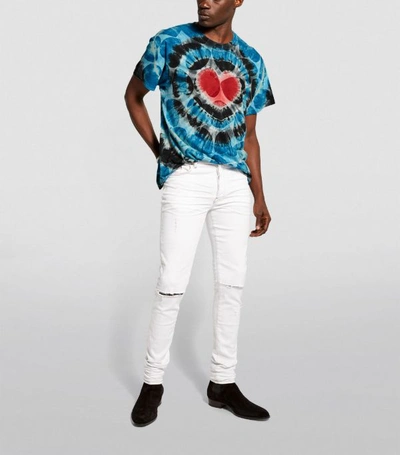 Shop Amiri Tie-dye Heart T-shirt