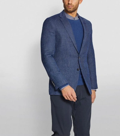 Shop Hugo Boss Boss Wool Textured Blazer