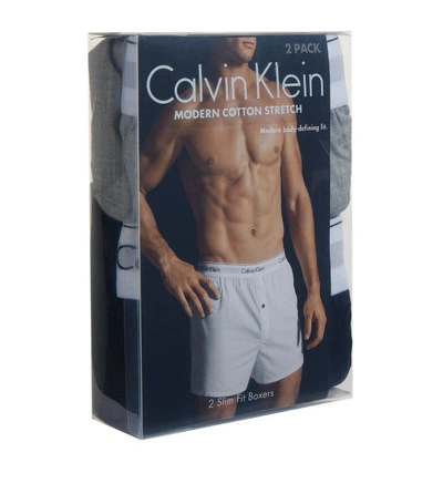 Shop Calvin Klein Modern Cotton Boxer Shorts (pack Of 2) In Multi