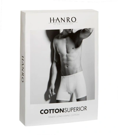 Shop Hanro Cotton Superior Boxer Briefs In Black