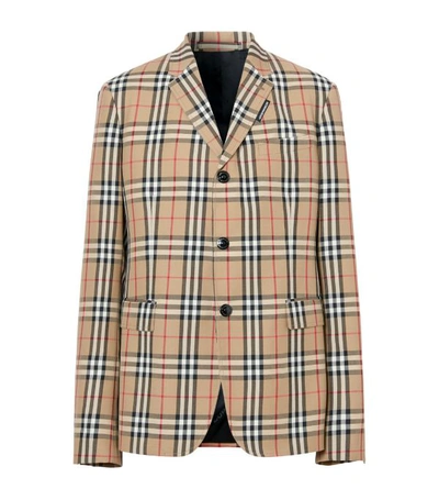 Shop Burberry Vintage Check Tailored Jacket