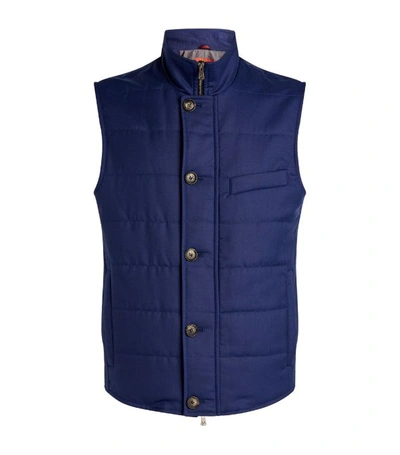 Shop Isaia Cashmere Quilted Gilet