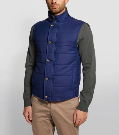 Shop Isaia Cashmere Quilted Gilet