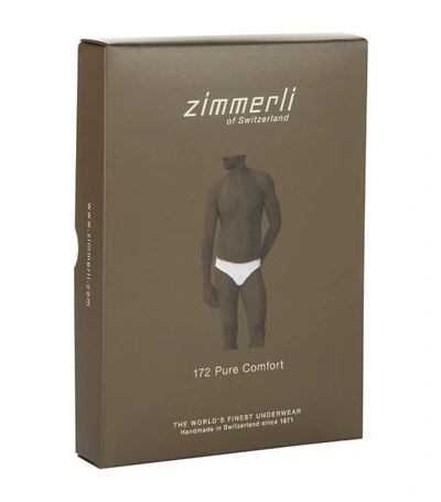 Shop Zimmerli 172 Pure Comfort Hipster Briefs In Black