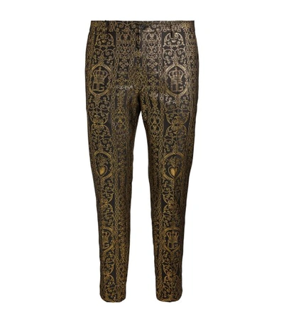 Shop Dolce & Gabbana Jacquard Tailored Trousers