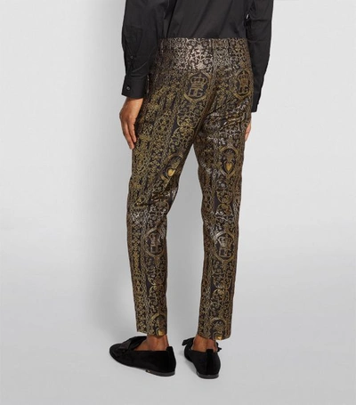 Shop Dolce & Gabbana Jacquard Tailored Trousers