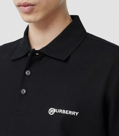 Shop Burberry Location Print Polo Shirt