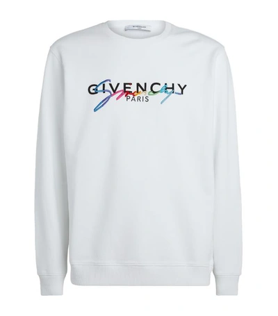 Shop Givenchy Rainbow Signature Logo Sweatshirt