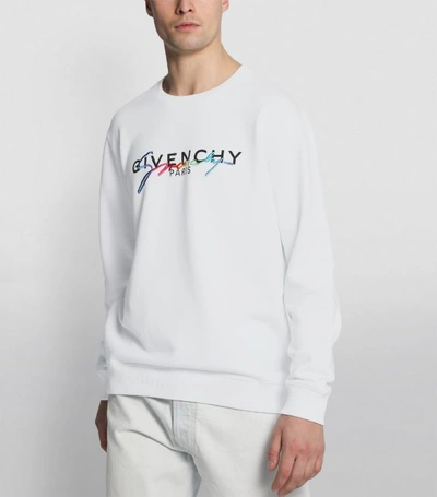 Shop Givenchy Rainbow Signature Logo Sweatshirt