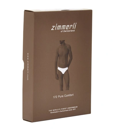 Shop Zimmerli 172 Pure Comfort Hipster Briefs In White