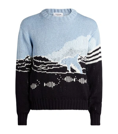 Shop Thom Browne Cotton Dolphin Sweater