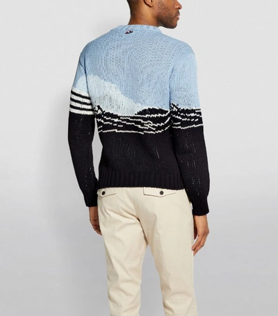 Shop Thom Browne Cotton Dolphin Sweater