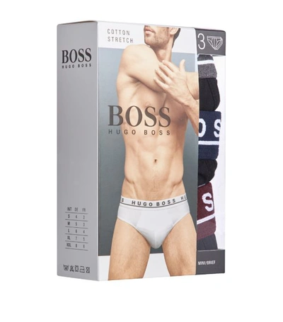 Shop Hugo Boss Boss Stretch Cotton Briefs (pack Of 3)