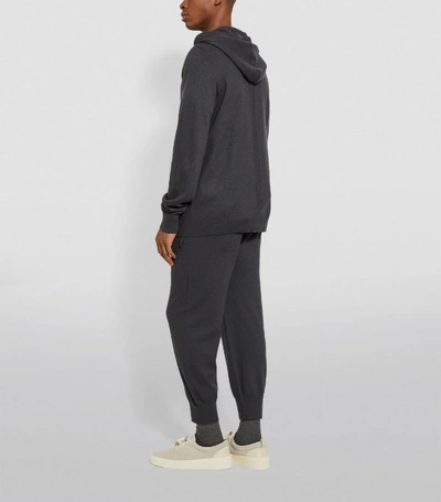 Shop Rick Owens Cashmere Zip-up Hoodie