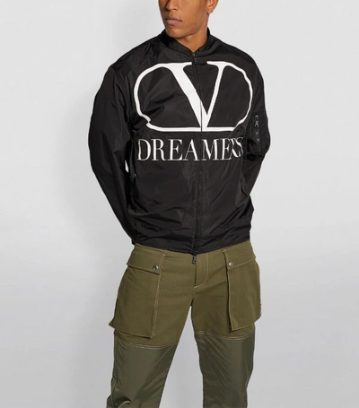 Shop Valentino Vlogo Dreamers Bomber Jacket