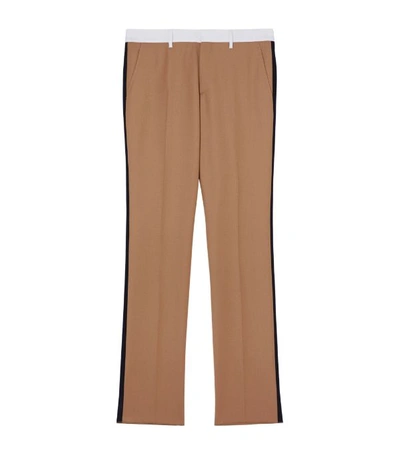 Shop Burberry Wool Side-stripe Tailored Trousers