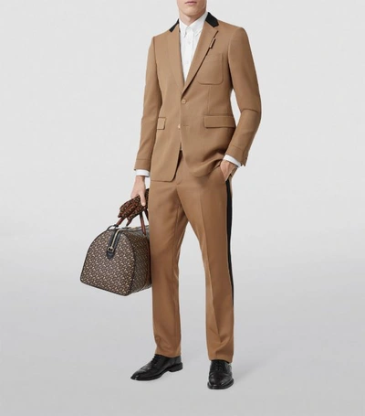 Shop Burberry Wool Side-stripe Tailored Trousers