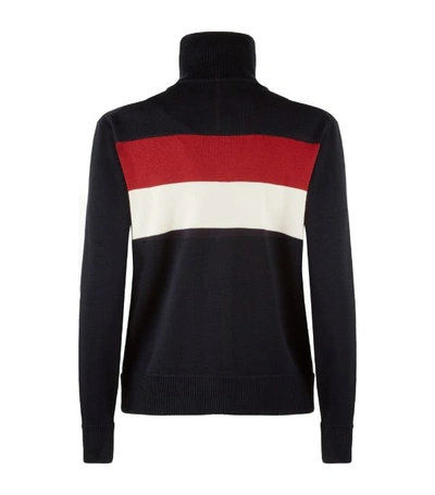 Shop Moncler Stripe Zip-up Cardigan