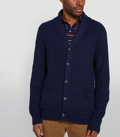 Shop Polo Ralph Lauren Knitted Shawl-collar Cardigan