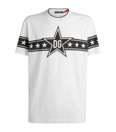 Shop Dolce & Gabbana Logo Star Stripe T-shirt