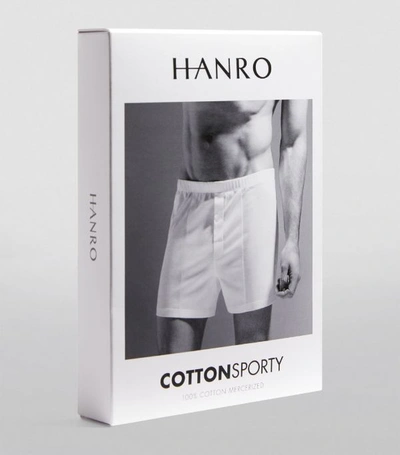 Shop Hanro Cotton Sporty Boxers In Black