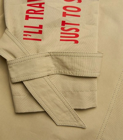 Shop Valentino Slogan Trench Coat