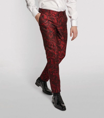 Shop Dolce & Gabbana Three-piece Jacquard Suit