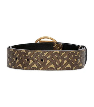 Shop Burberry Circular Clasp Tb Monogram Belt