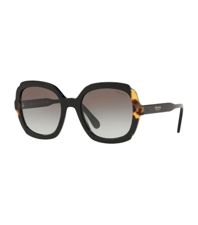 Shop Prada Square Sunglasses In Black