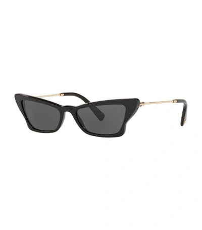 Shop Valentino Garavani Cat Eye Sunglasses In Brown