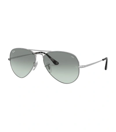 Shop Ray Ban Rb3689 58 Slv Blu Grd