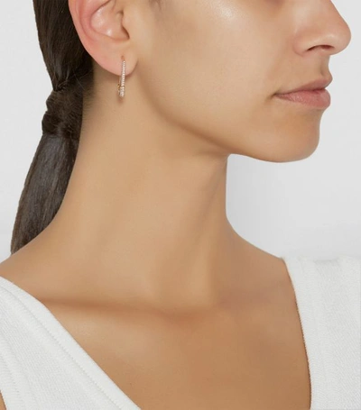 Shop Anita Ko Rose Gold And Diamond Safety Pin Single Earring