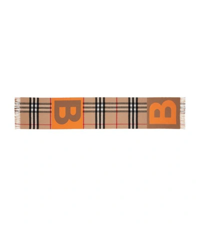 Shop Burberry Wool-cashmere Check Scarf
