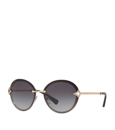 Shop Bvlgari Oval Sunglasses