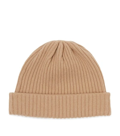 Shop Burberry Logo Patch Beanie Hat