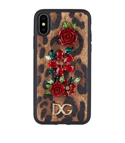 Shop Dolce & Gabbana Leopard Print Iphone X Case