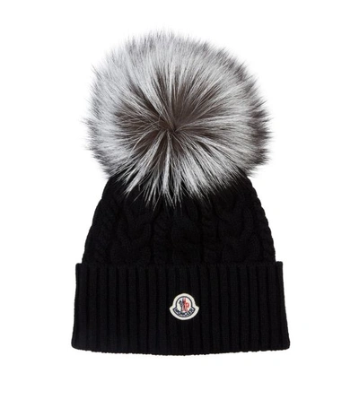 Shop Moncler Fox Fur Bobble Hat