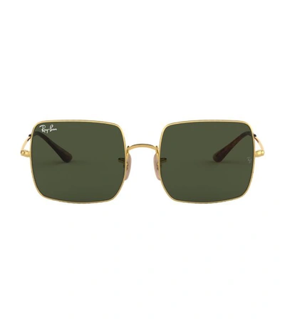 Shop Ray Ban Rb1971 54 Square Gld Grn
