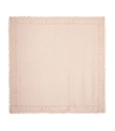 Shop Burberry Monogram Jacquard Scarf