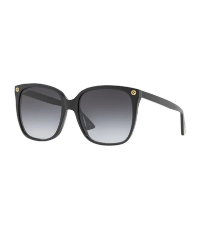 Shop Gucci Cat Eye Sunglasses In Black