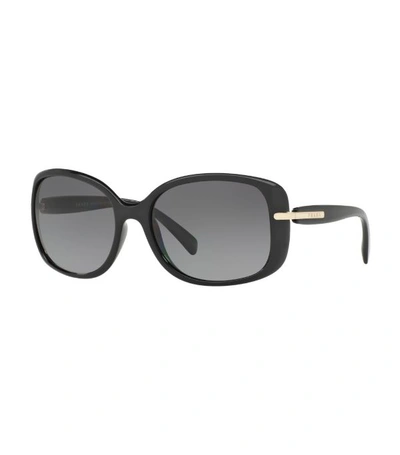 Shop Prada Rectangle Polarised Sunglasses