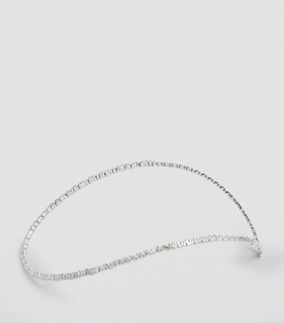 Shop Suzanne Kalan White Gold And Diamond Fireworks Collar Necklace In Multi