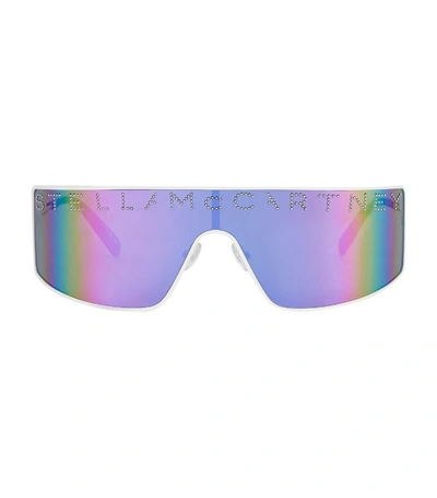 Shop Stella Mccartney Logo Shield Sunglasses
