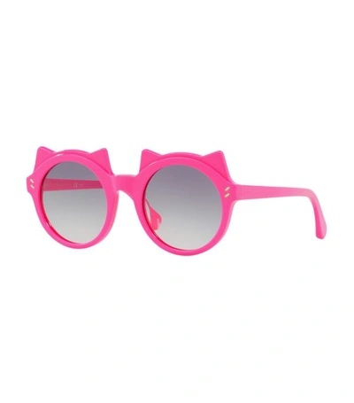 Shop Stella Mccartney Round Cat Sunglasses