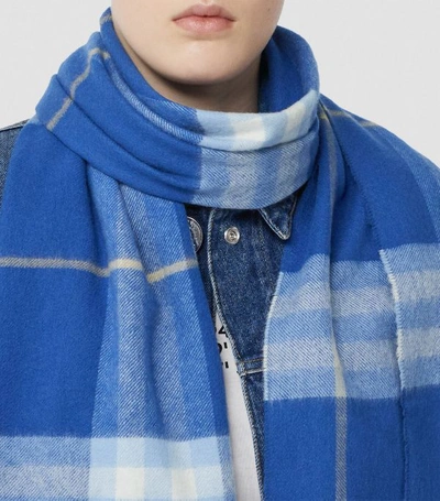 Shop Burberry Cashmere Giant Check Scarf