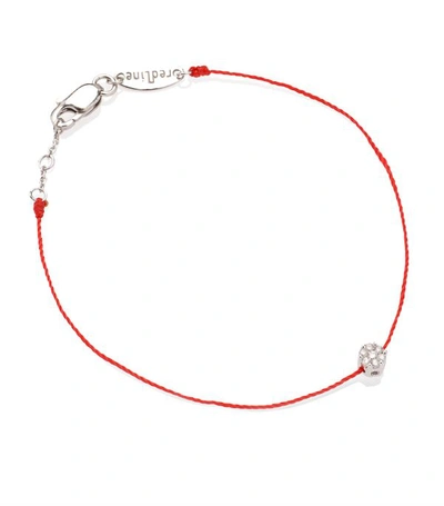 Shop Redline White Gold And Diamond Illusion Bracelet In Red