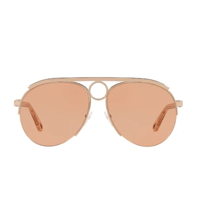 Shop Chloé Pilot Sunglasses