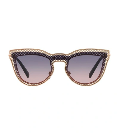 Shop Valentino Garavani Layered Cat Eye Sunglasses